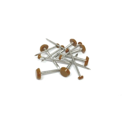Ral 8003 Çatı Kaplama 2.0 / 3.0X40mm için Kahverengi Anti UV Plastik Baş Pimleri ve Çiviler